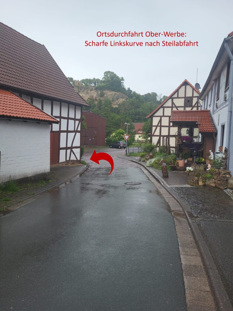Foto1 Linkskurve Ober Werbe Rad Od Pfeil